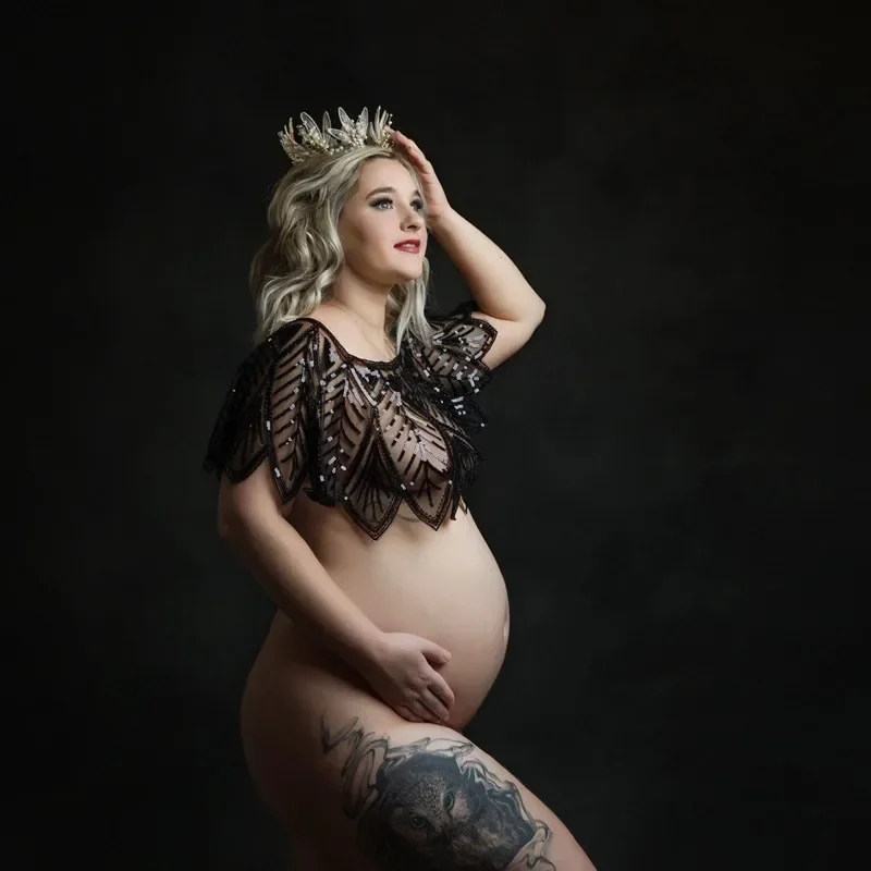 Maternity Wear - الأمومة التصوير كيب الترتر قمم للمرأة