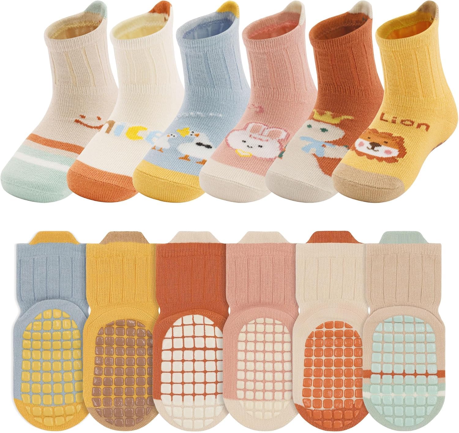 Unisex Baby Socks Non Slip - جوارب غير قابلة للانزلاق للأطفال الصغار،