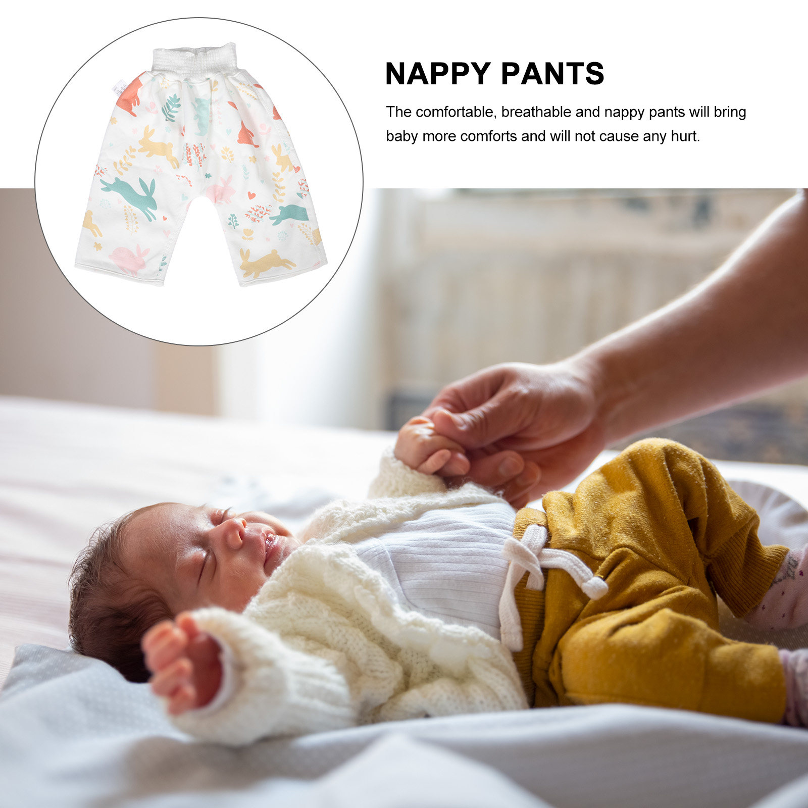 Toddler Training Pants Leak Proof - سراويل تدريب للأطفال بتصميم أرنب كرتوني،