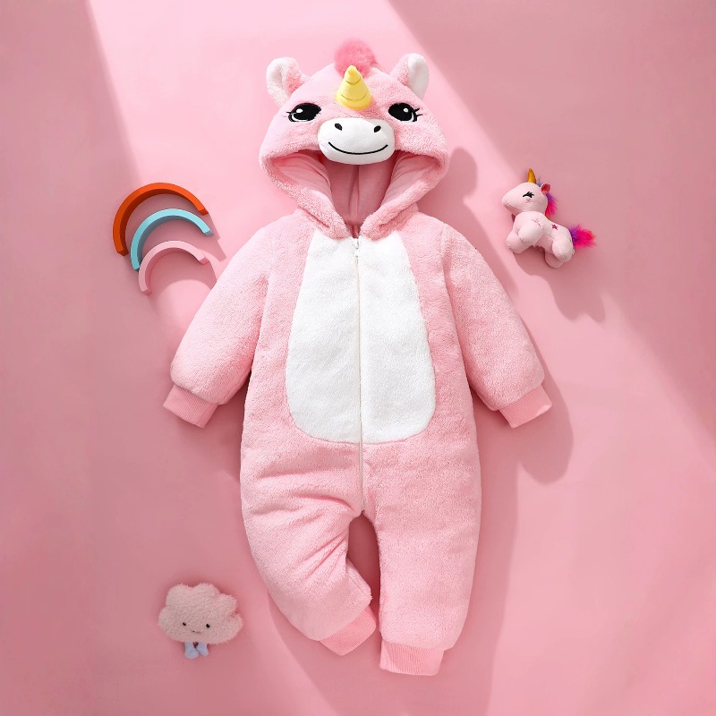 بدلة رومبير وردية للأطفال حديث - مراجعة Cotton Baby Onesies Zipper وسعره