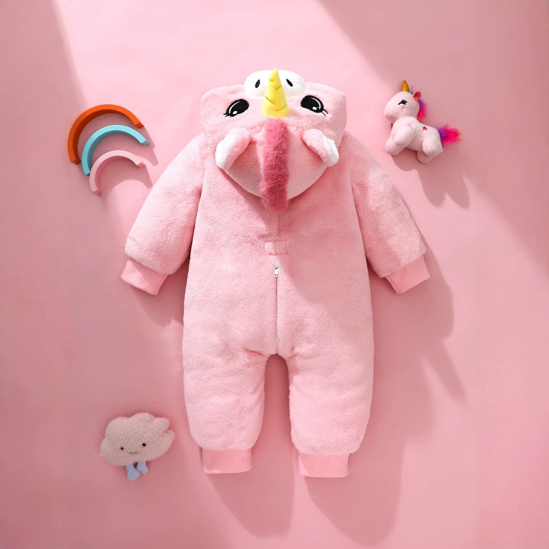 بدلة رومبير وردية للأطفال حديث - مراجعة Cotton Baby Onesies Zipper وسعره