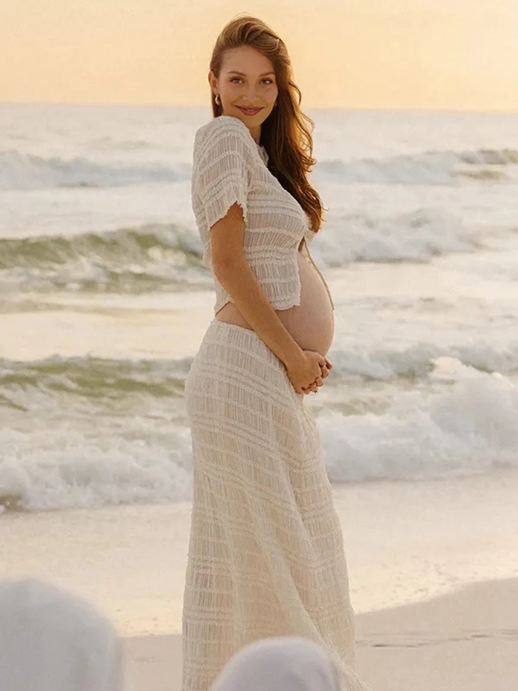 الأمومة التقطت الصور الزي المح - مراجعة Maternity Wear وسعره