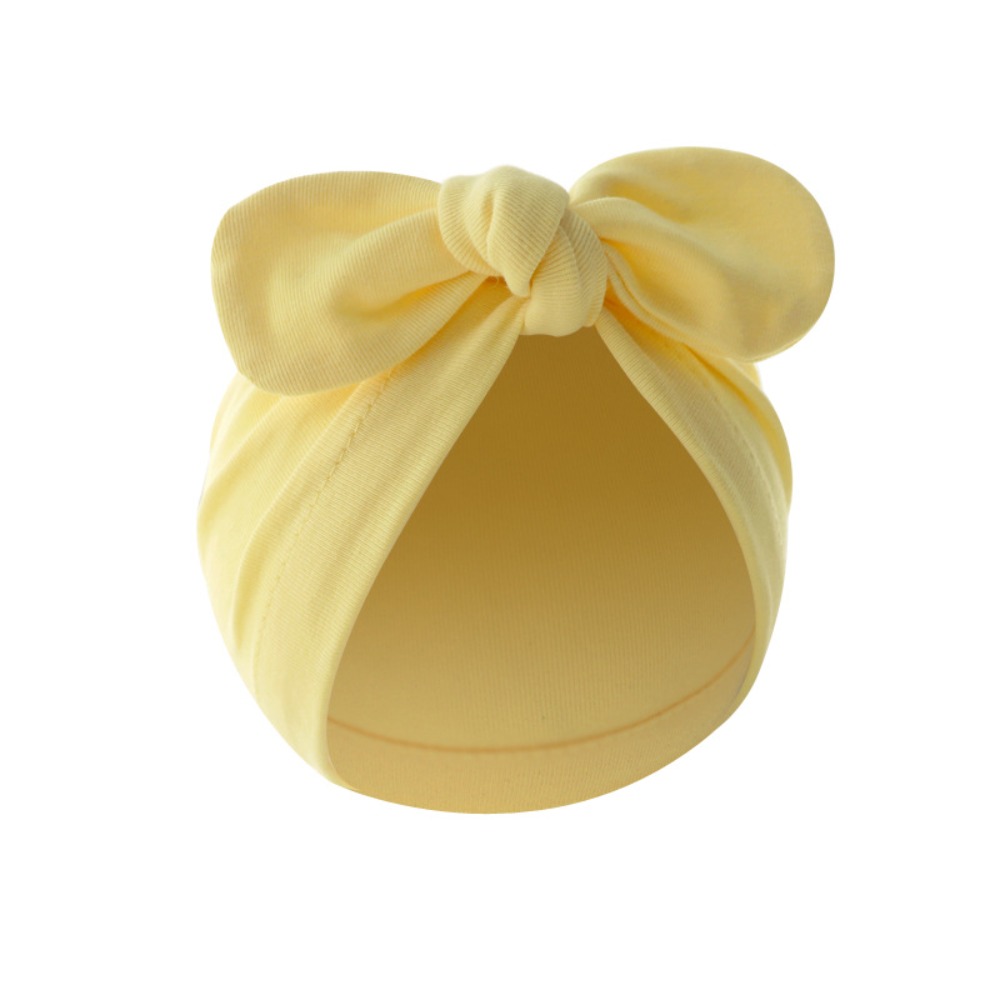 لطيف زهرة عقدة الطفل قبعة بلون - مراجعة Infant Beanie Hat With Ears وسعره