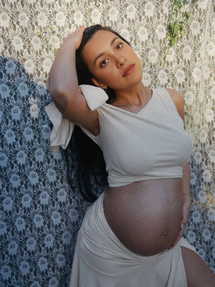 قبالة الكتف فساتين للحمل التقط - مراجعة Maternity Wear وسعره